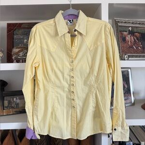 Vintage Rockies Snap Longsleeve Shirt Yellow